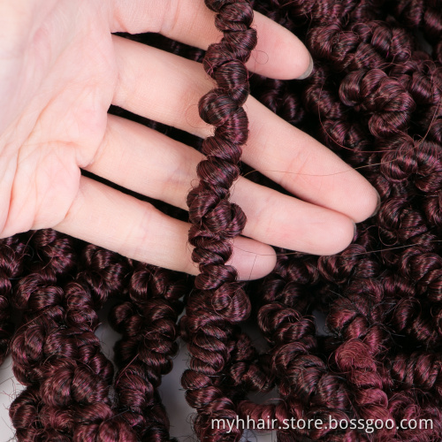 10 Pcs 8 inch 15 Roots Synthetic Braiding Hair Extensions Ombre color Black Brown Crochet Hair Curly Pre-twisted Braids